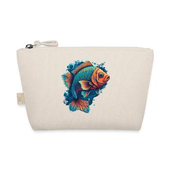 Flat Fish Illustration - Organic Pouch - nature - Front