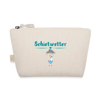 Schietwetter Möwe. Maritime Kleidung - Bio-Täschchen - Natur - Vorne