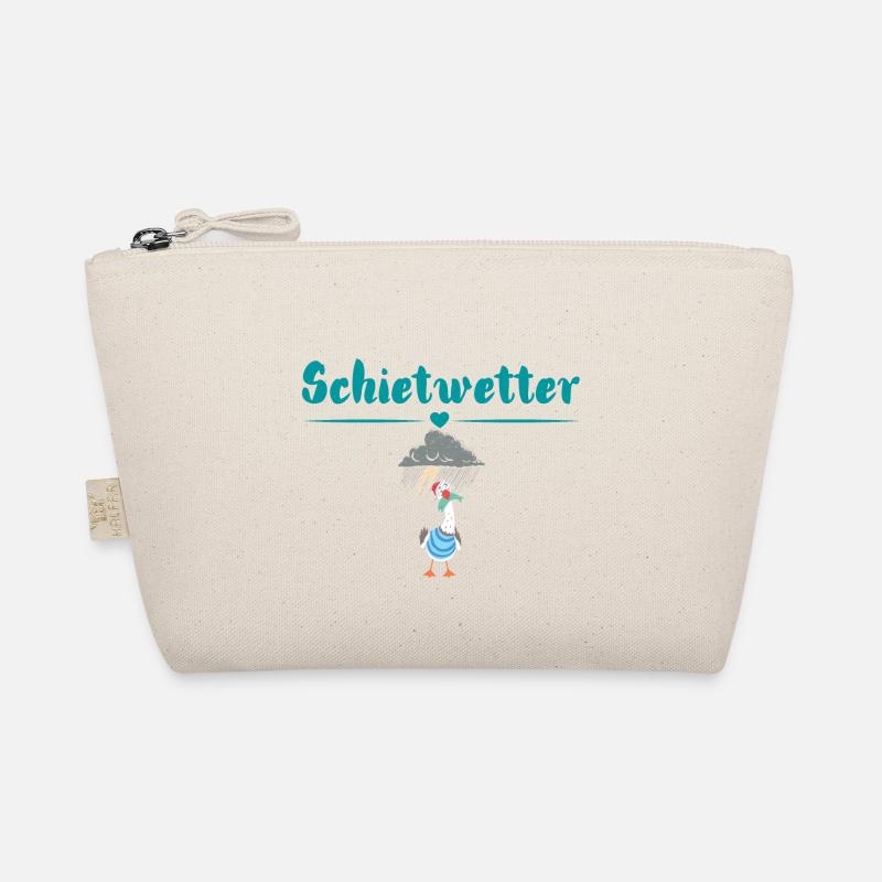 Schietwetter Möwe. Maritime Kleidung - Bio-Täschchen - Natur