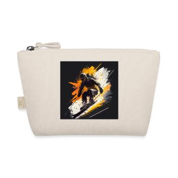 Snow and action: wild skier on the slopes - Organic Pouch - nature - Front