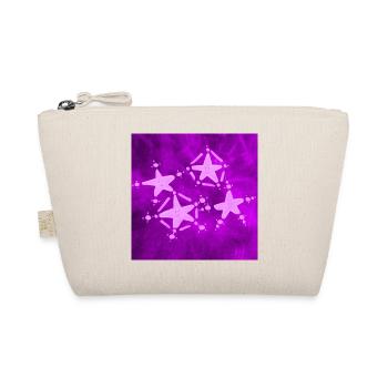 4 LILA STERNE - Bio-Täschchen - Natur - Vorne