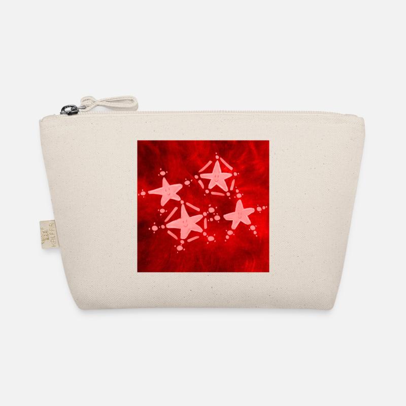 4 ROTE STERNE Bio-Täschchen