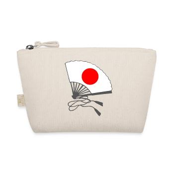 japanflaggen muster, japanischer fächer - Bio-Täschchen - Natur - Vorne