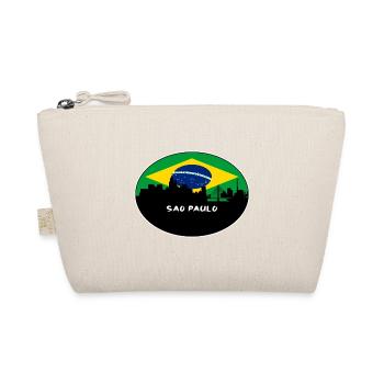 Sao Paulo Brasilien Flagge Skyline Silhouette Reisen - Bio-Täschchen - Natur - Vorne