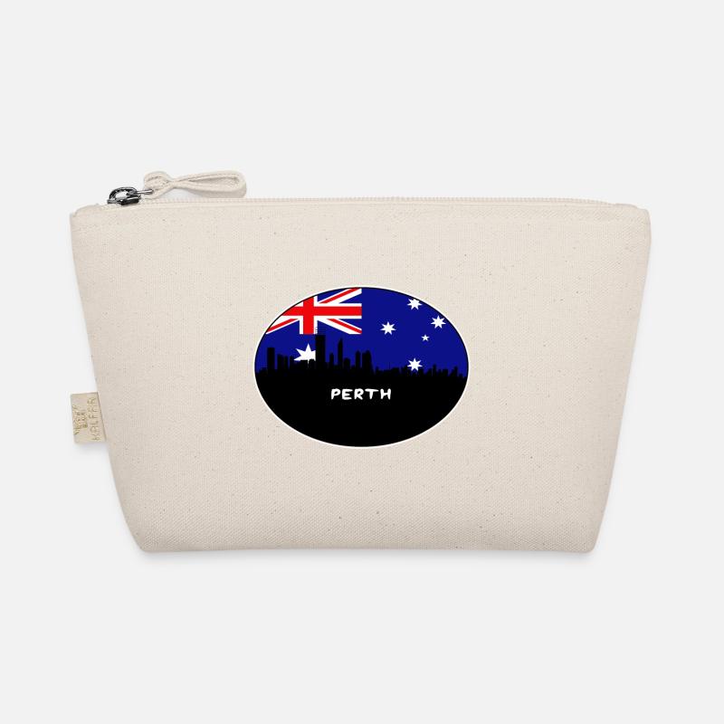 Perth Australie Drapeau Skyline Voyage Silhouette Trousse biologique