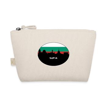 Sofia Bulgaria Flag Skyline Silhouette Travel - Organic Pouch - nature - Front