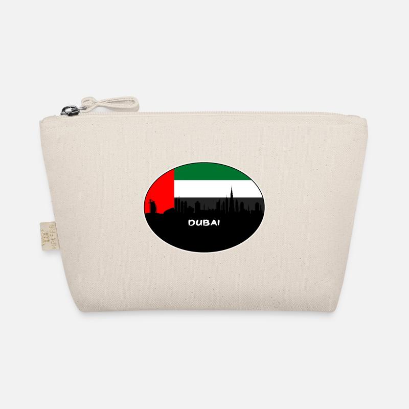 Dubai Émirats Arabes Unis Drapeau Skyline Voyage Silhouette - Trousse biologique - nature