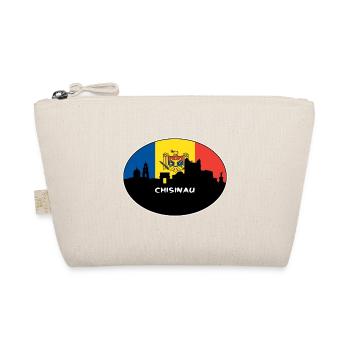 Chisinau Moldova Flag Skyline Silhouette Travel - Organic Pouch - nature - Front