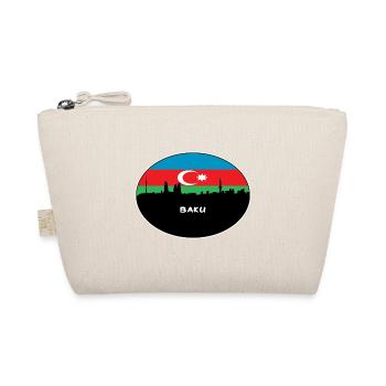 Baku Azerbaijan Flag Skyline Silhouette Travel - Organic Pouch - nature - Front