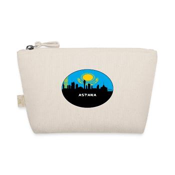 Astana Kazakhstan Drapeau Skyline Voyage Silhouette - Trousse biologique - nature - Devant