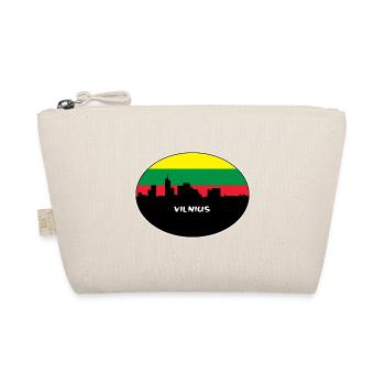 Vilnius Lituanie Drapeau Skyline Voyage Silhouette - Trousse biologique - nature - Devant