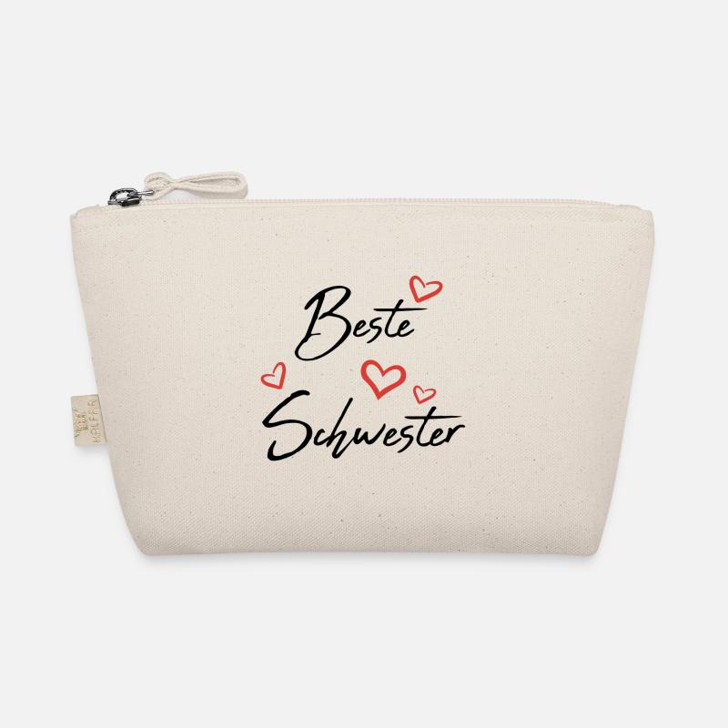 Beste Schwester - Bio-Täschchen - Natur