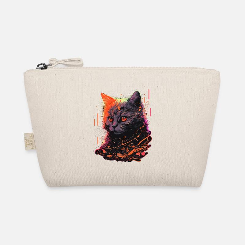 Mignon chat vintage Trousse biologique
