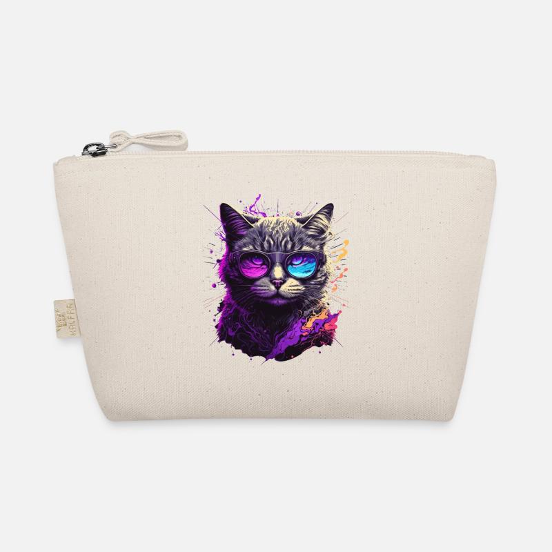 Chat néon violet Trousse biologique