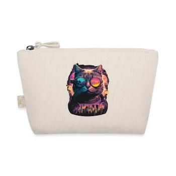 Neon Cat Illustration - Organic Pouch - nature - Front