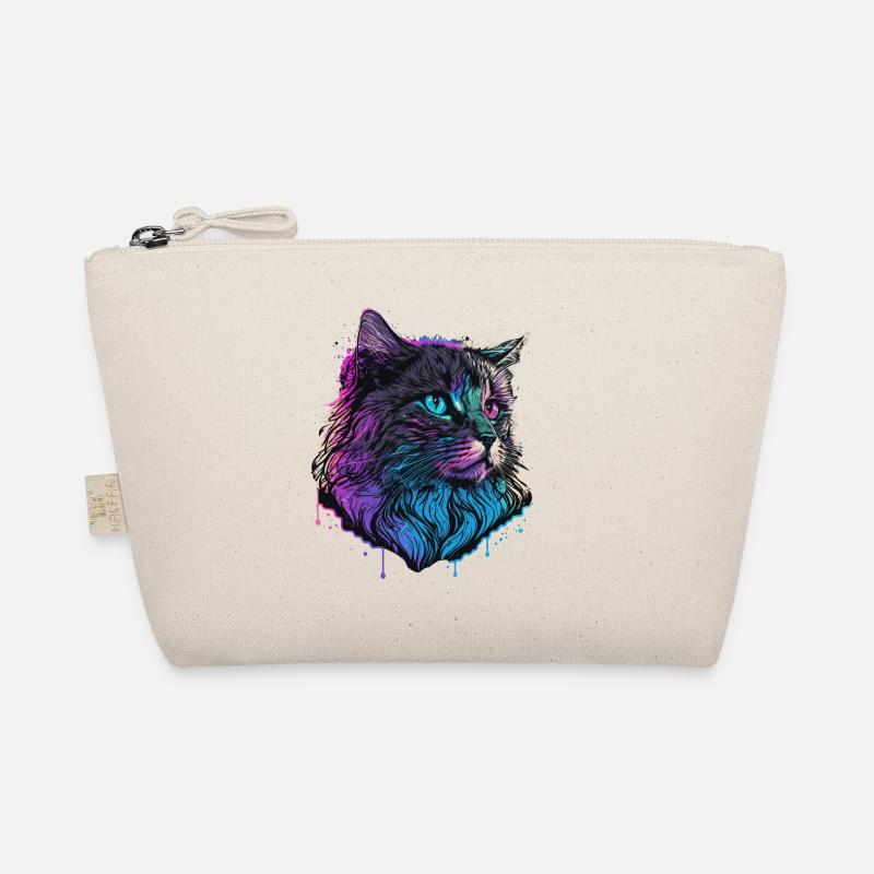 Dampfer Katze Illustration Bio-Täschchen