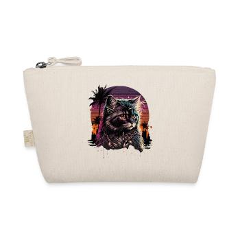 Synthwave Cat - Organic Pouch - nature - Front