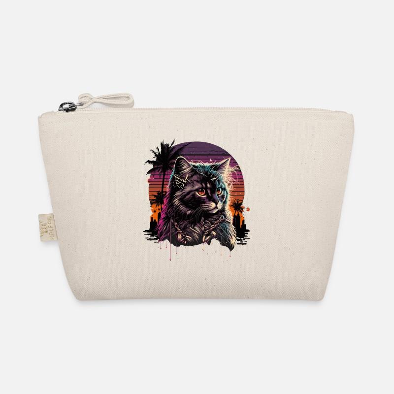 Synthwave Cat Trousse biologique