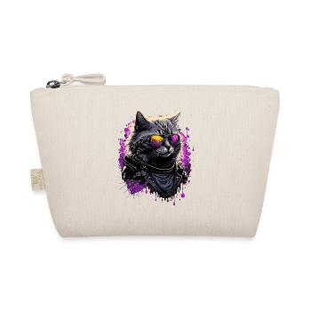 Cool 80s Cat - Organic Pouch - nature - Front