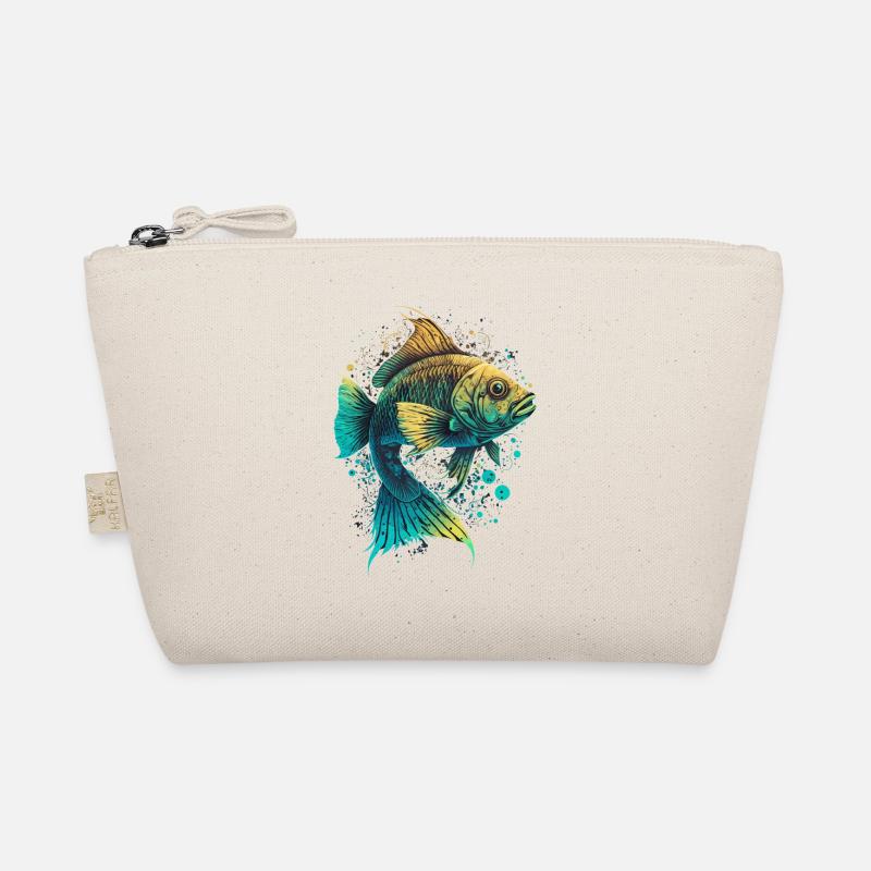 Fischkunst Illustration Bio-Täschchen