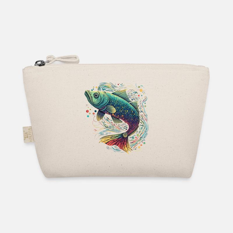 Colorful Fish Artwork Organic Pouch