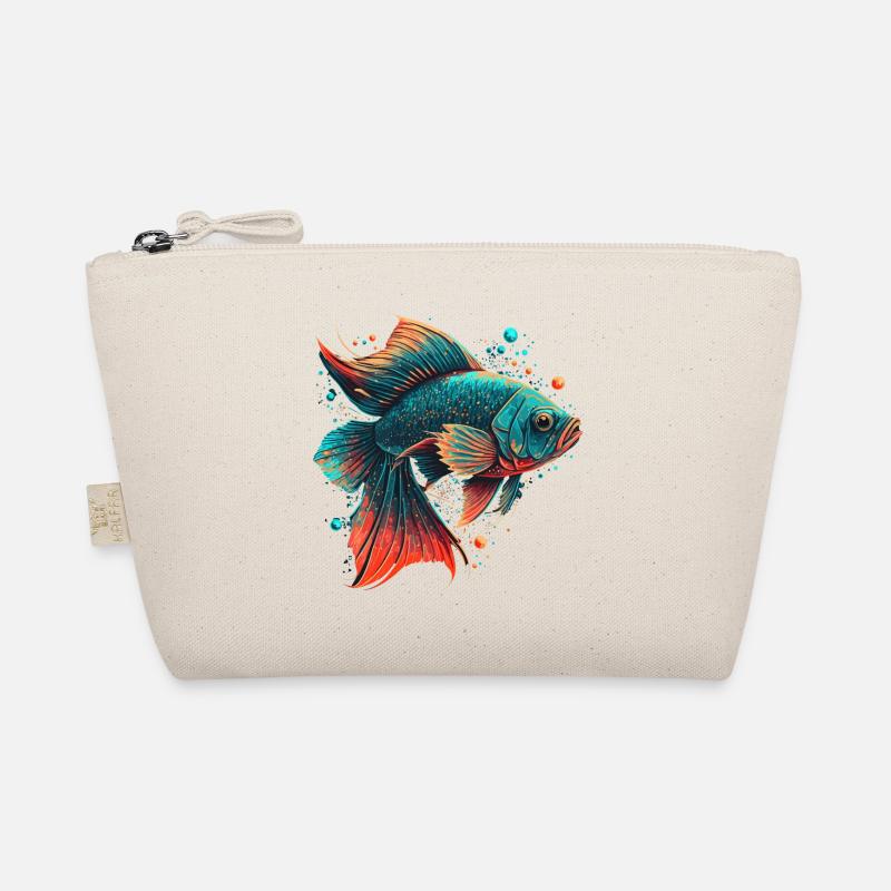 Red Blue Fish Organic Pouch