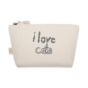I LOVE CATS - Organic Pouch - nature - Front