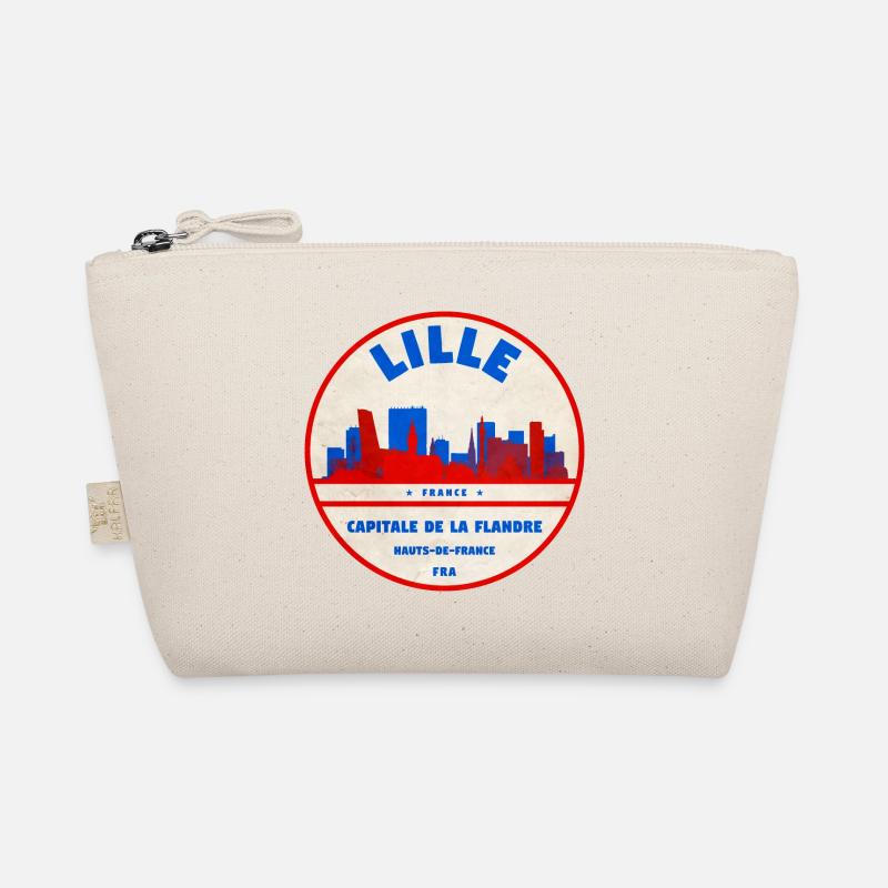 Lille Skyline Retro Abzeichen Bio-Täschchen