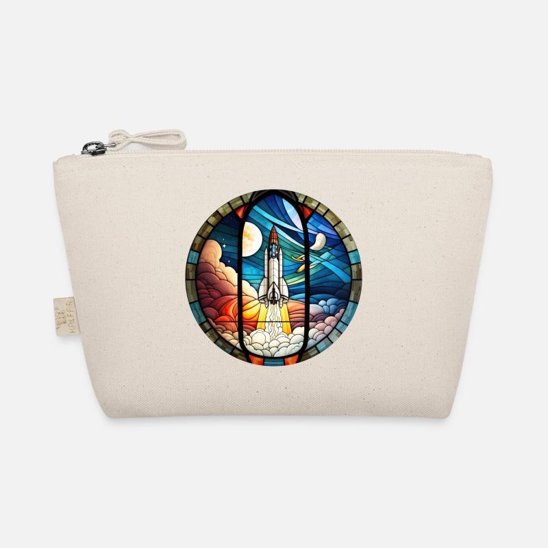 Rocket Space Rocket Launch Kirchenglass Buntglass Organic Pouch