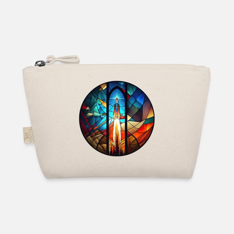 Lancement de fusée spatiale Kirchenglass Buntglass Trousse biologique