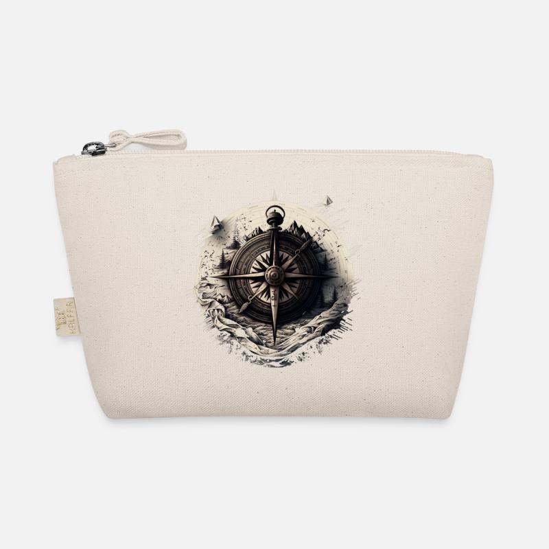 Stay on course: nautical compass for seafaring Organic Pouch