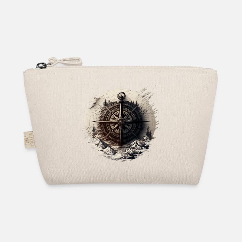 Stay on course: nautical compass for seafaring Organic Pouch
