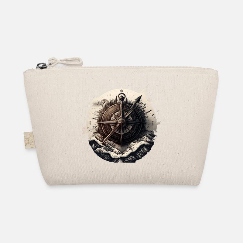 Stay on course: nautical compass for seafaring Organic Pouch