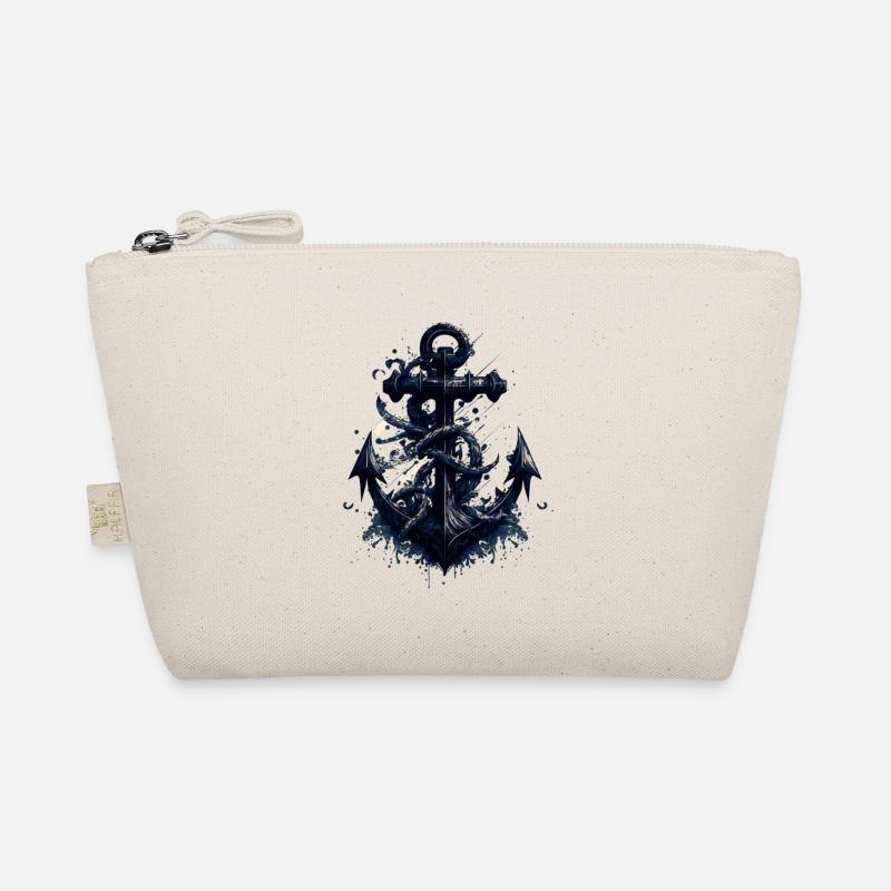 schöner maritimer Anker von einem Segelschiff Bio-Täschchen