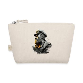 The captain and his sailing ship, sailor and sea - Organic Pouch - nature - Front