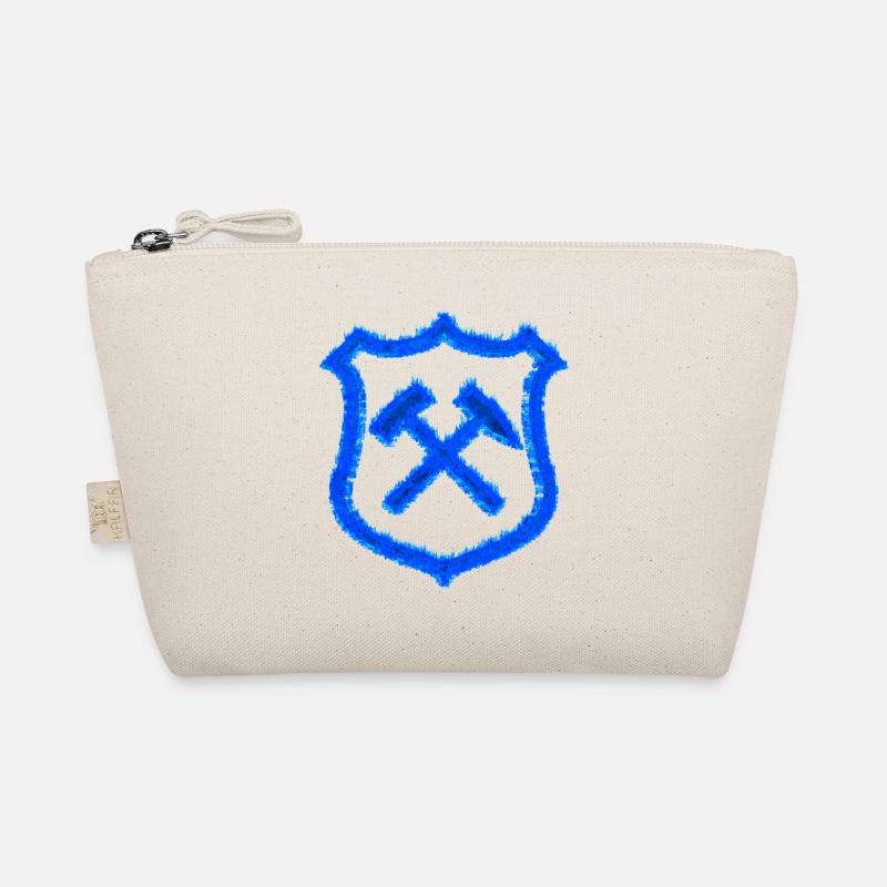 Hammer und Schlägel Bergbau Schalke Kohle Geschenk - Bio-Täschchen - Natur