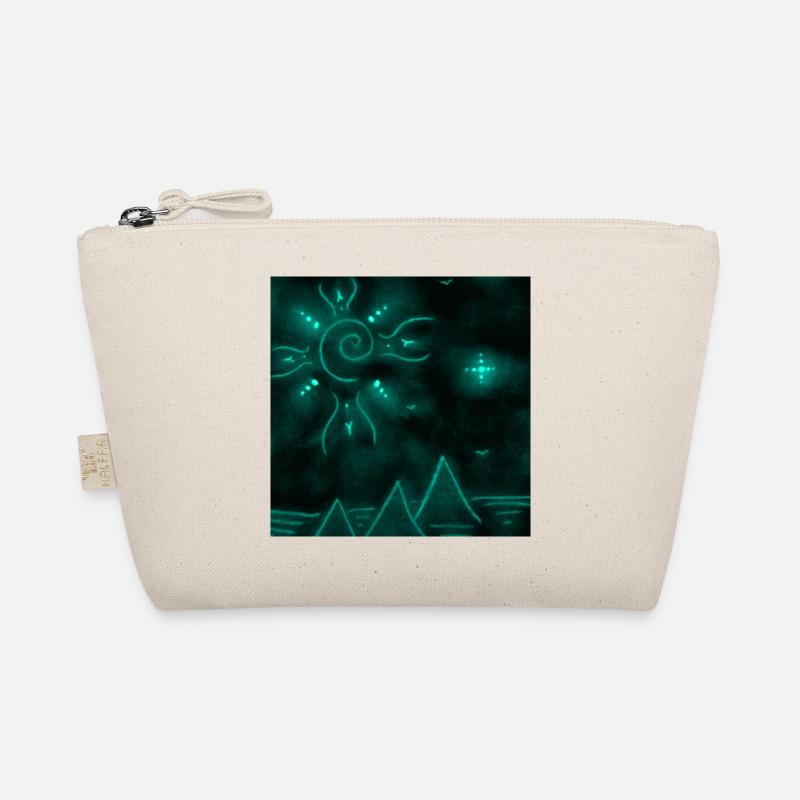 SONNE UND PYRAMIDEN INDIGO Bio-Täschchen