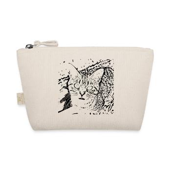 cat black kitten cute - Organic Pouch - nature - Front