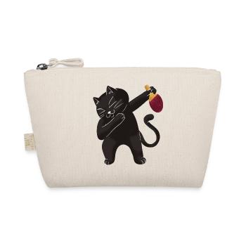 Table Tennis Katze Pingpong Outfit Cat Tischtennis - Organic Pouch - nature - Front