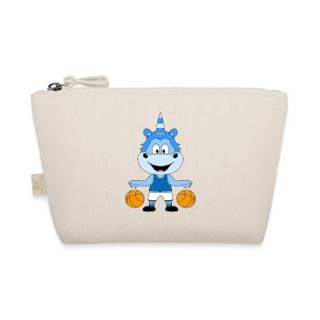 BASKETBALL - SPORT - EINHORN - KIND - BABY - Bio-Täschchen - Natur - Vorne