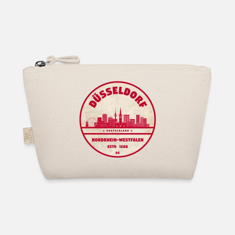 Düsseldorfer Skyline Retro-Stempel Bio-Täschchen