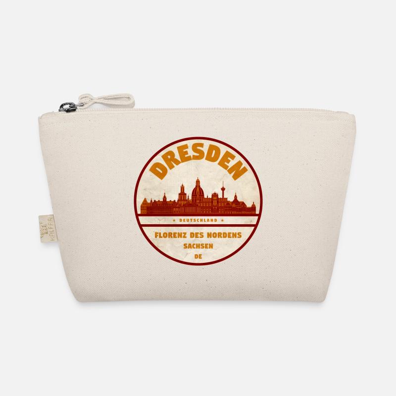 Dresden Skyline Vintage Sign Organic Pouch