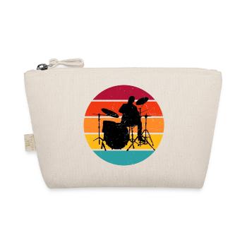 Drum Kit Drumming Women Percussionist - Organic Pouch - nature - Front