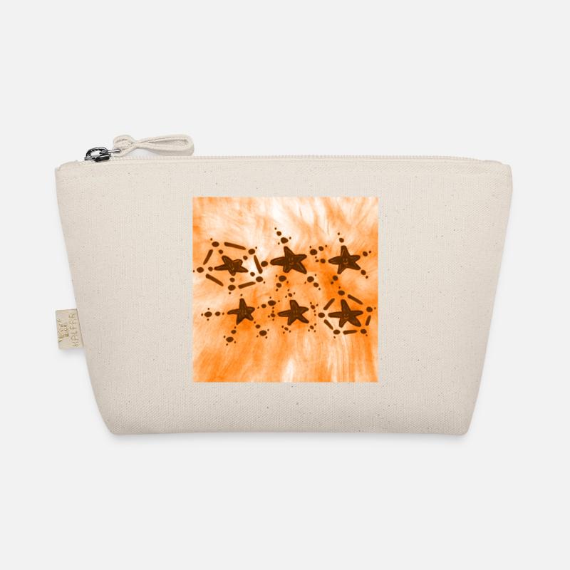 6 STERNE LÄCHELN ORANGE - Bio-Täschchen - Natur