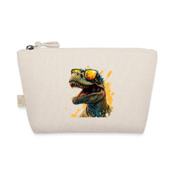 cooler Dinosaurier mit Sonnenbrille - Bio-Täschchen - Natur - Vorne