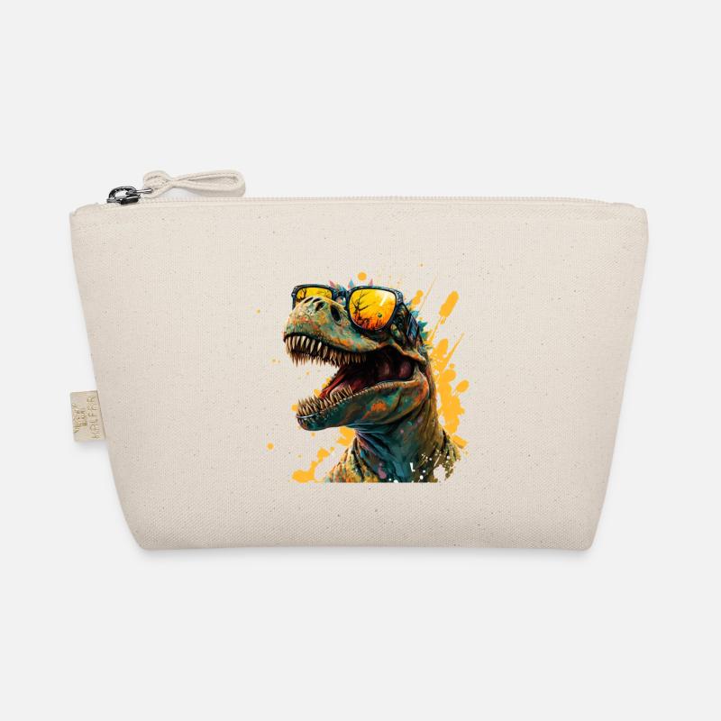 cooler Dinosaurier mit Sonnenbrille Bio-Täschchen