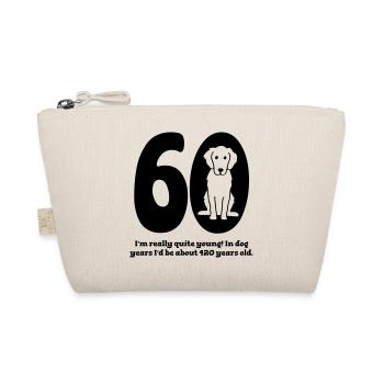60th birthday with dog - Organic Pouch - nature - Front