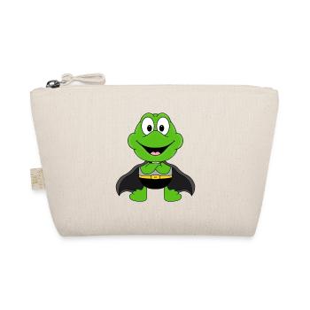 FROSCH - SUPERHELD - TIER - KIND - BABY - HELD - Bio-Täschchen - Natur - Vorne