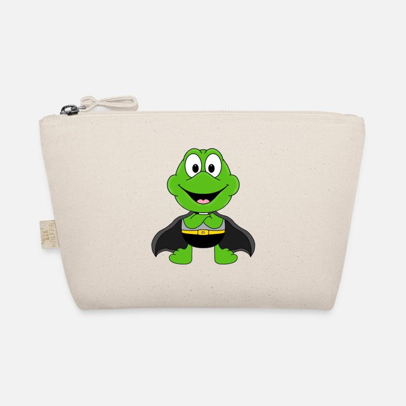 FROSCH - SUPERHELD - TIER - KIND - BABY - HELD - Bio-Täschchen - Natur
