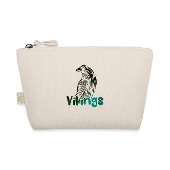 Rabenlogo Wikinger - Bio-Täschchen - Natur - Vorne
